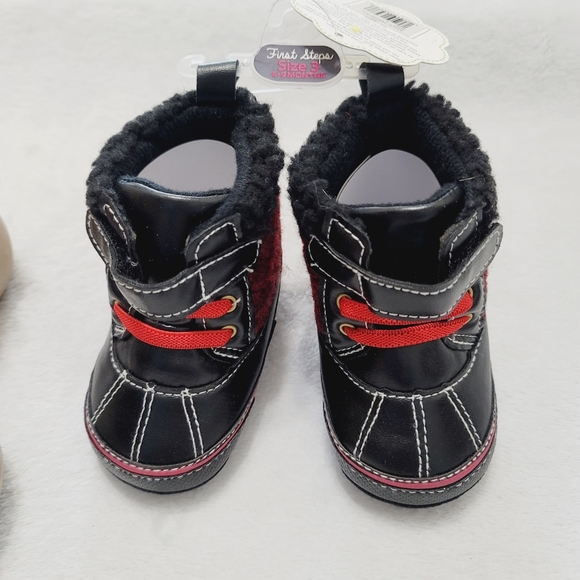 💕 NWT First Steps By Stepping Stones Baby Boots - Picture 9 of 15